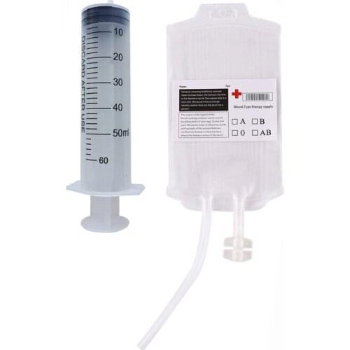 Blood Energy Drink Bag Halloween Cosplay Plastic Bag For Drink Party Supplies Item