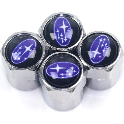 Auto Emblem metal Cap Case For Subaru Impreza Forester Tribeca XV BRZ Car-Styling Badge Accessories 4pcs
