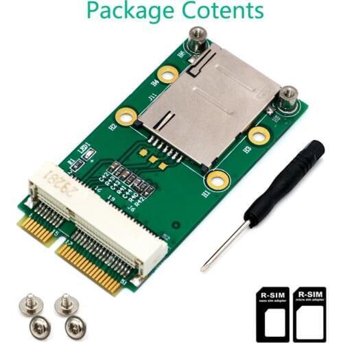 MINI PCI-e adapter MPCIe With SIM card slot MINIPCIE to MINIPCIE MINI PCIE to MINI PCIE adapter for all pci-e modem