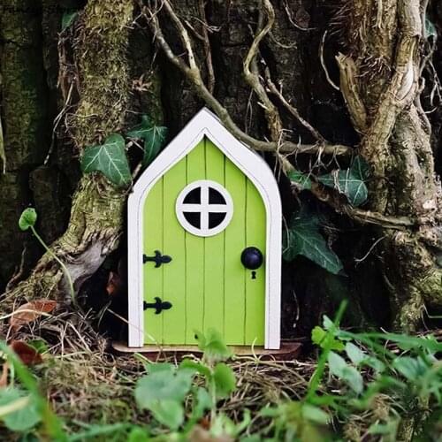 Mini Fairy Gnome Window Door Elf Home Yard Art Garden Sculpture Statues Decor Outdoor Fairy Garden Explore Childrens Imagination