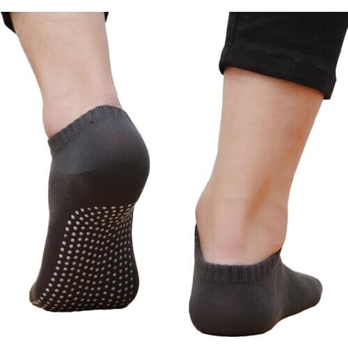 3 Pair/Lot Men Professional Yoga Socks with Grips Polyester Anti Slip Rubber Dots Sport Indoor Exercise Socks for Pilates Ballet