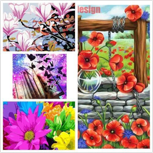 Great flower 5d diamond painting full square diy diamond embroidery full set love 5d diamond art kit anime rhinestone pictures