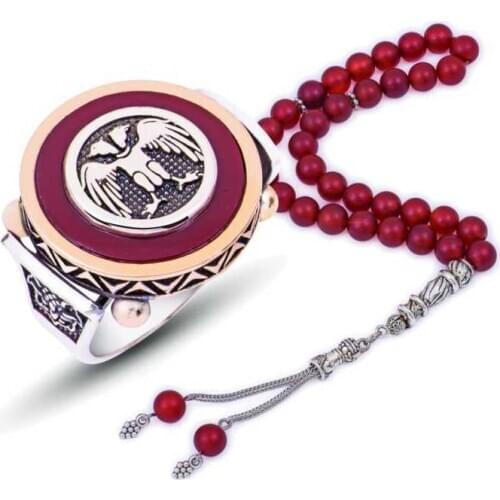 Original silver , Brown Ebony Double Headed Eagle Ring, Good Quality and Affordable Eagle-Claw, rings Types