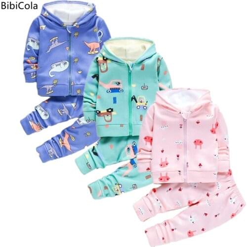 Autumn/Winter Baby Boy and Girls Clothes Long Sleeve Hoodie + Pants 2-piece Set Baby Newborn Clothes Cartoon Set Baby Clothes