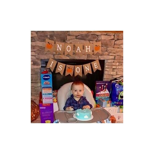 Personalized name age Pumpkin 1st birthday burlap Banners baby shower party nursery room Buntings garlands Photo Prop signs