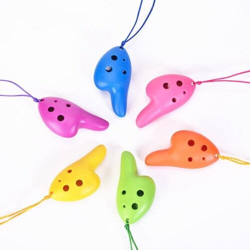 6 Holes Plastic Ocarina ABS Finger Thumb Shape Mini Travelling Souvenir Toys Performance Creative Orff Musical Instruments 2021