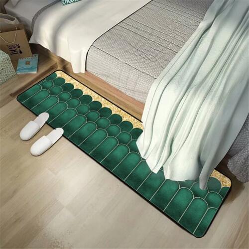 Nordic Simple Green Cactus Bedroom Rug Long Carpet and Rugs For Kitchen Floor Nordic Bedside Carpet Bathroom Mat Set