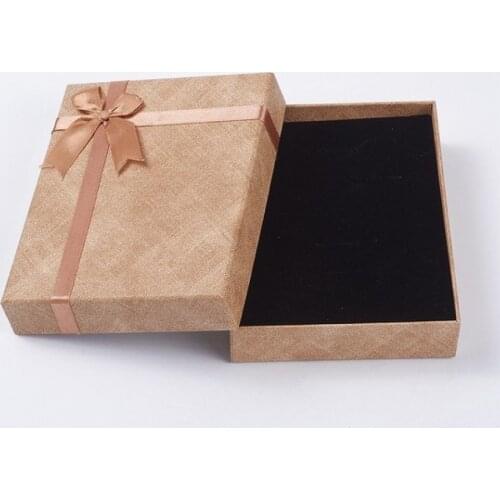 8pcs Rectangle Cardboard Jewelry Gifts Boxes jewelry Packaging display box 16x12.5x3.6cm with Sponge Pad Inside