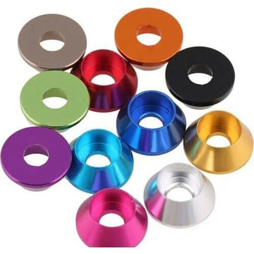 5Pcs Aluminum Washer M2 M2.5 M3 M4 Colourful Aluminum Alloy Anodized Cup Head Bolt Washers Gasket