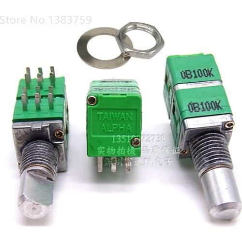 ALP/HA precision potentiometer R097 4 channel single circle B100K 15mm half-axis potentiometer