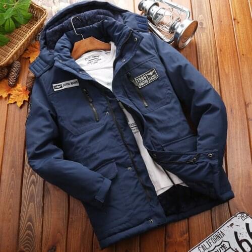 Winter Warm Fashion Jacket Men Parkas Coat 2021 Thick Plus Velvet Men Hooded Cotton Padded Male Casual Windproof Parka Outerwear