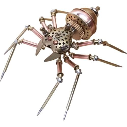 3D Metal Mechanical Insects Model Handmade Crafts Home Decor Model Building Kits For Kids Diy Assembly Toys - Auspicious Spider