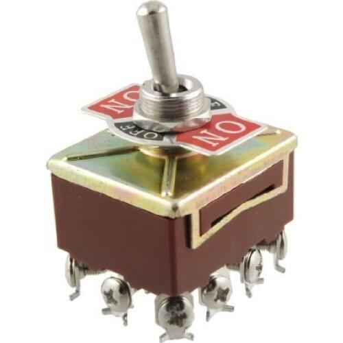 403 Screw Terminals On/Off/On 4PDT Toggle Switch, AC 15 Amp/250V 10 Amp/380V