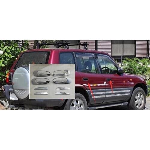 8PCS ABS Chrome plated door handle bowl cover For Toyota RAV4 1994-2000 XA10 ABS car styling parts auto accessories