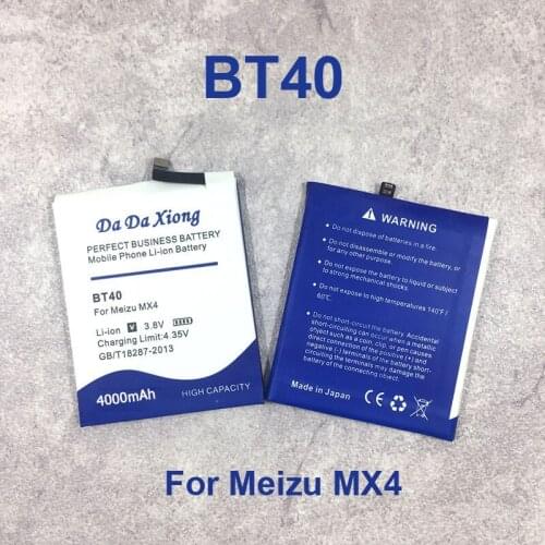 Da Da Xiong 4150mAh BT40 Battery for Meizu MX4 MX 4 M460 M461 BT 40 Replacement Batteries