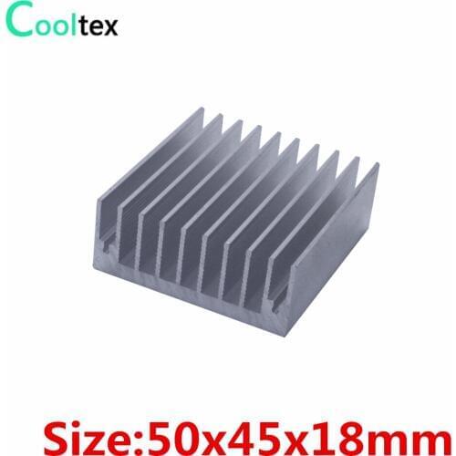 5pcs/lot) 50x45x18mm Aluminum heatsink radiator for chip LED Electronic Power Amplifier integrated circuit cooling cooler