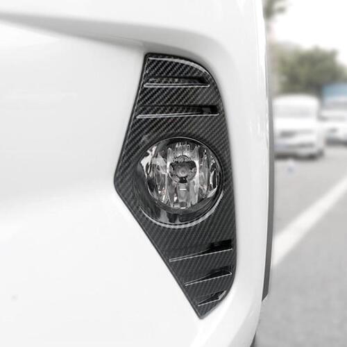 Car Front Fog Lamp Frame Modified Head Fog Light Decoration Cover Trim Car Sticker Plates For Toyota RAV4 RAV-4 2019 2020 2021