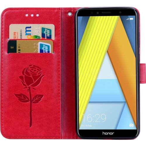 Honor 10 Lite Case Leather Flip Wallet Case Cover For Huawei 7C Pro 7A 6C 7X 7S 6A 6X on Honor 9 8 Lite Phone Case Cover Shell