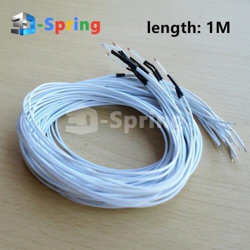 NTC 3950 100K Thermistors Temp Sensor with 1M Wiring and 2Pin XH2.54 For RepRap 3D Printer Heatbed HotEnd Mendel Prusa J-Head