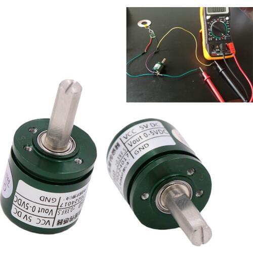 2pcs/lot DC 5V Hall Angle Sensor Non contact Industrial 0-360 Degree Rotation Angular displacement Sensor