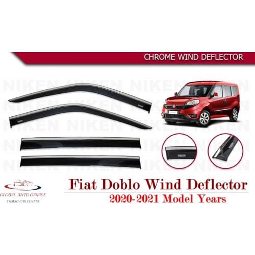 For FIAT DOBLO 2 Chrome Rain Wind Deflector 2010 2011 2012 2013 2014 2015 2016 2017 2018 2019 2020 2021 Sunshade Curtains Car