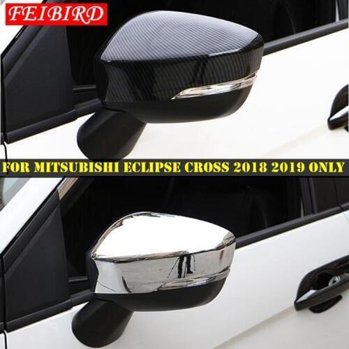 For Mitsubishi Eclipse Cross 2018 2019 Auto Accessory Outside Door Rearview Mirror Protection Shell Housing Cover Trim