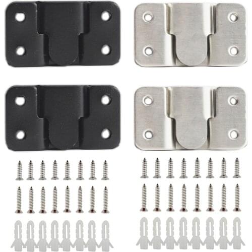 Furniture Flush Mount Brackets,Stainless Steel Picture Hanger Hooks,Headboard Wall Mount Hardware,Heavy Duty Photo Frame Hooks