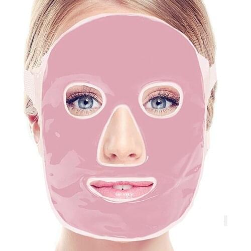Natural Clay Gel Face Mask Pad Hot & Cold Facial Therapy Reusable Relief Skin Care Tools For Swollen Face,Puffy Eyes,Headaches