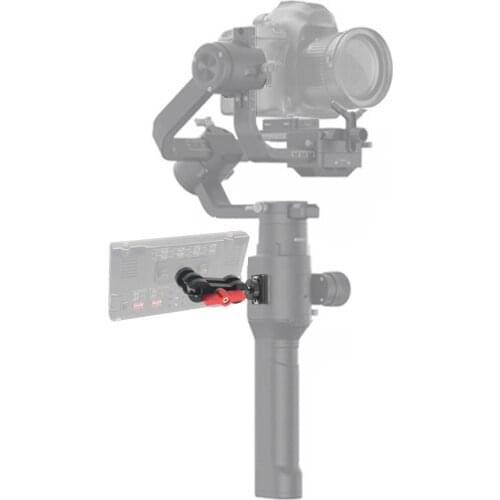 Multi-function Ball Head Clamp Ball Mount Clamp Magic Arm with Replace Plate M4 to 1/4 Screw for GPS Phone Monitor Video Light