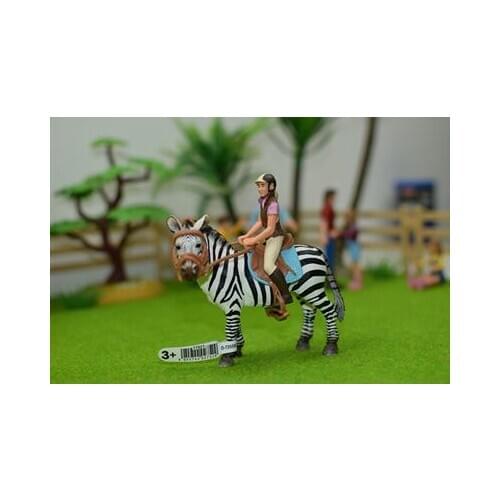 Pvc figure model woman zebra+ rider toy