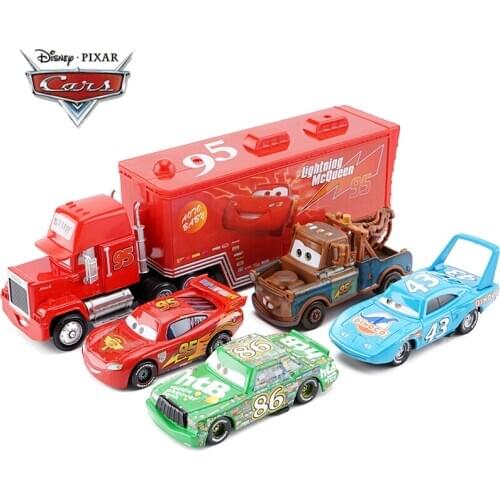 Disney Pixar Cars 3 Lightning McQueen Jackson Storm Mater 1:55 Diecast Metal Alloy Model Car Toy Christmas Gift Children Boys