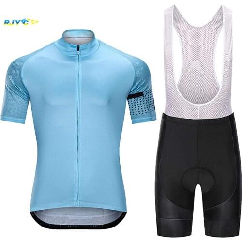 2021 Short Sleeve Mens Cycling Jersey Suit Summer Breathable Man Cycling Maillot Quick-Drying Mountain Sportswear For Bicycle