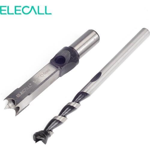 16mm 5/8'' Woodworking Square Hole Bits Drill Mortising Chisel Set 16mm/ 5/8" Mortiser Drills Bit Set