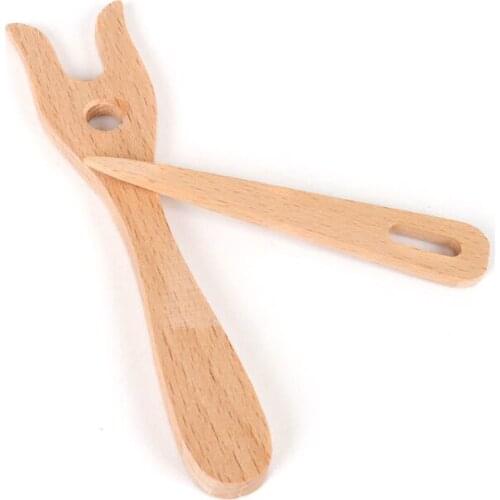 New Hot Beech Fork Needle Tapestry Knitting Tool for Weaving Bracelets Necklaces Pendants