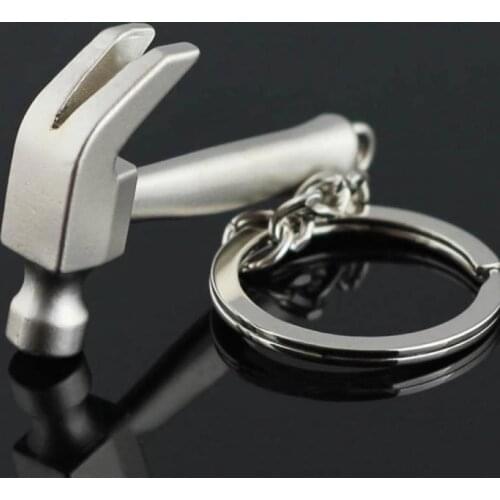 New Fashion Mini Keychain Hanging Hammer Metal Souvenir Small Gift For Women And Men Keyring Jewelry Hot Sale 2021