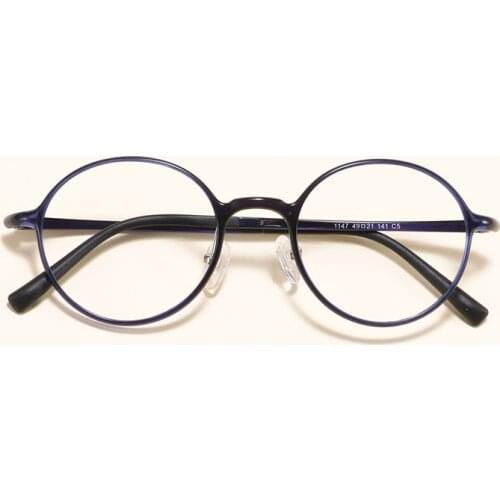 New Ultra Light Tungsten Carbon Plastic Steel Round Retro Myopia Frame Mens and Womens Art Optical Spectacle Frame Student