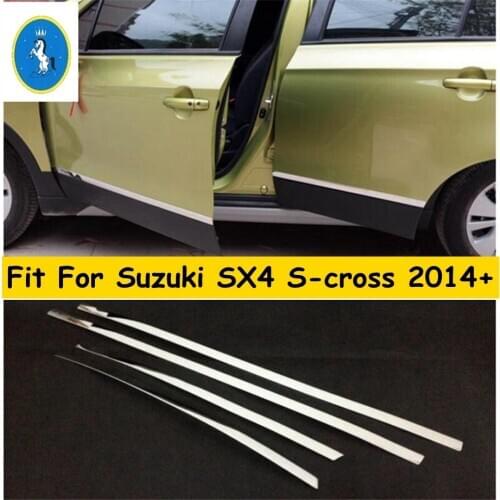 Exterior Refit Kit Side Door Body Molding Cover Trim Door Protective Trim Accessories Parts For Suzuki Sx4 S-cross 2014 - 2020