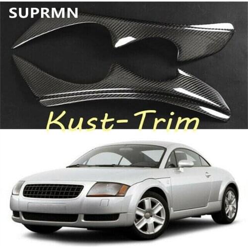 Suitable for Audi TT Mk1 modified carbon fiber lamp eyebrow headlight decorative eyebrow stickers a pair of 98 to 2006 models