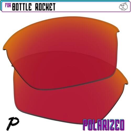 EZReplace Polarized Replacement Lenses for - Oakley Bottle Rocket Sunglasses - Red P