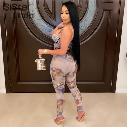 Sisterlinda Sexy Backless Zip Up Crop Corset Tops+Leggings 2 Two Piece Women Suits Casual Street Clubwear Clothes Female Outfits