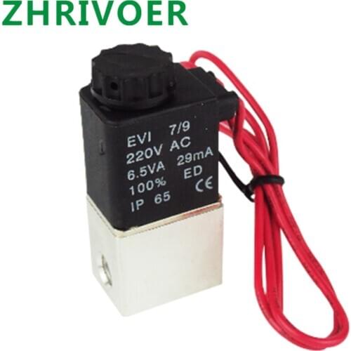 Solenoid Valve 1/4" 1/8" 2 Way Normally Closed Direct-acting Pneumatic Valves For Water Air Gas Hot DC 12V AC 220V
