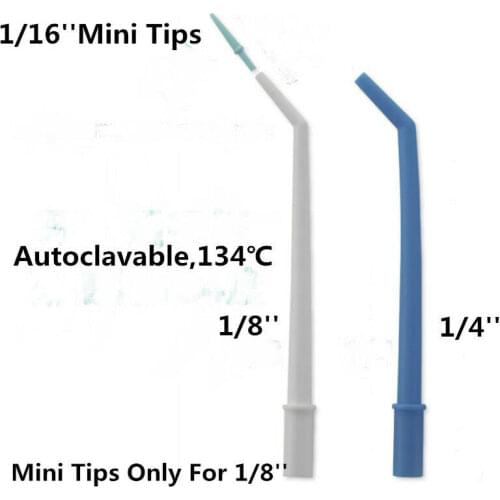 Dental Surgical Suction Tips Tube Saliva Ejectors 1/8'' 1/4'' "1/16" Aspirator White/Blue
