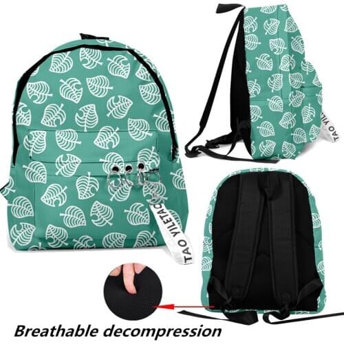 Animal Bag Crossing Backpack Canvas Bag Tom Nook Bag School Bags Girls Women Travel Bag Mochila Feminina Notebook Bags Boys