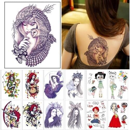 Temporary tattoos women cartoon character planisphere figure Cute Fake tattoo stickers Waterproof durable temporary tattoo