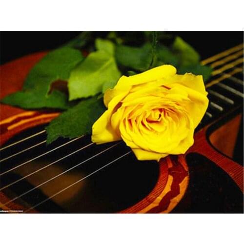 Flower Rose Printed 11CT Cross-Stitch DIY Embroidery Patterns DMC Threads Handmade Sewing work Craft Wholesale Floss