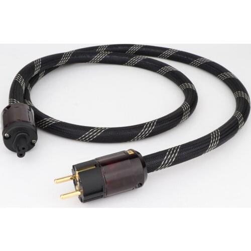 YTER Hi-end 99.9998%Pure copper EU version audio hifi power cable, P-079E/C-079 connector plug audio AC extension cable