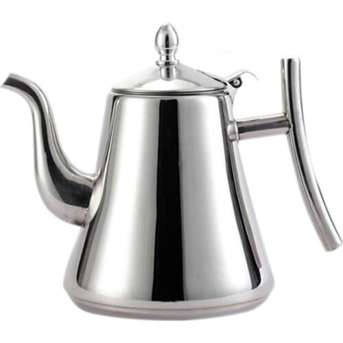 1.2/1.8L Thick Stainless Steel Tea Pot with Infuser Coffee Pot Teapot Induction Cooker Water Kettle Heat Resistant Dishwasher