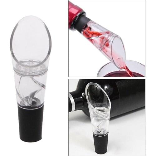1pc Silicone Red Wine Decanter Aerator Portable pour Spout Stopper Accessories Aerating Tools Bottle Pourer Bar Kitchen S6D3