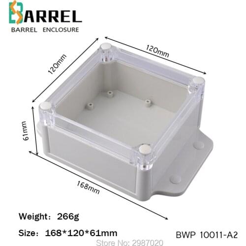 168*120*61mm IP68 waterproof plastic junction box electronic instrument case housing DIY weatherproof project control outlet box