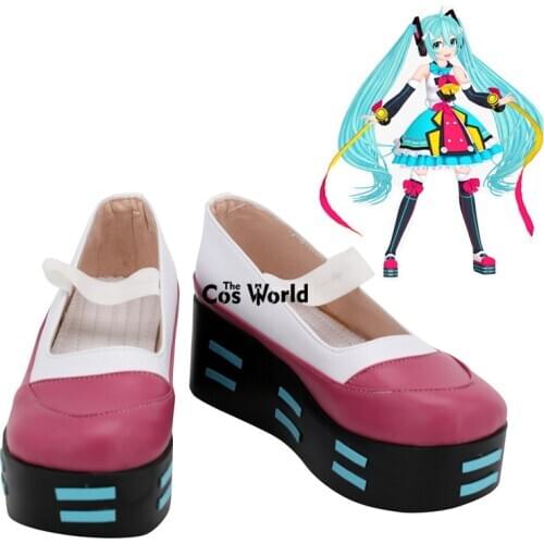 Vocaloid 2019 Magci Mirai Miku Circus Anime Customize Cosplay High Heels Shoes Boots